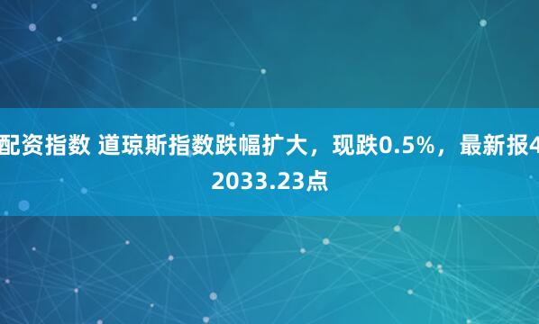 配资指数 道琼斯指数跌幅扩大，现跌0.5%，最新报42033.23点